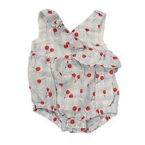 CAT & JACK Toddler Girls Cherry One-Piece Romper 18M (1452)